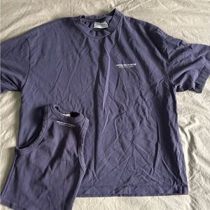 Vanquish Fitness Purple T-Shirt and Tank Set